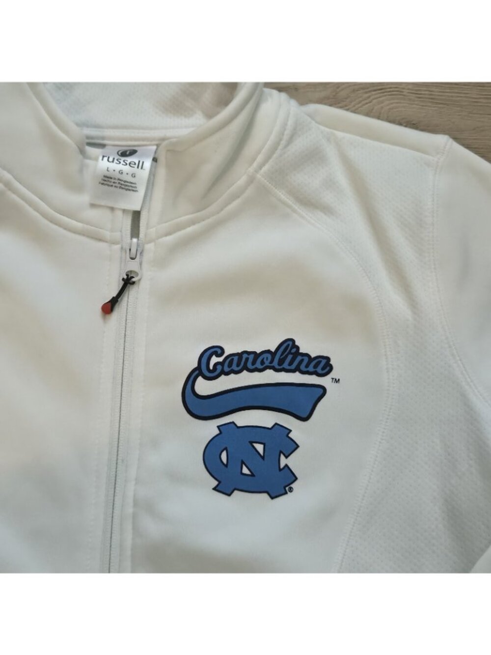 Russell White UNC Tar Heels Full Zip Jacket Womens Large - Picture 2 of 3